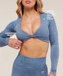 ست ورزشی نیم تنه آستین‌بلند و لگ طرح آداپت جیم شارک اورجینال از انگلیس  Gymshark Adapt Animal Set