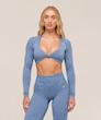 ست ورزشی نیم تنه آستین‌بلند و لگ طرح آداپت جیم شارک اورجینال از انگلیس  Gymshark Adapt Animal Set