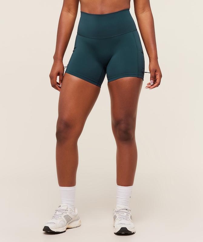 شلوارک ورزشی جذب و کمر‌بلند جیم شارک اورجینال از ایتالیا  Gymshark Legacy Logo Tight Shorts