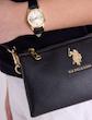 کیف کراس‌بادی زیپ‌دار یو اس پولو اورجینال از آمریکا U.S. Polo Assn. Top Zip Mini Crossbody Bag Ecru