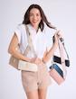 کیف کراس‌بادی زیپ‌دار یو اس پولو اورجینال از آمریکا U.S. Polo Assn. Top Zip Mini Crossbody Bag Ecru