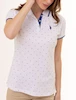 تی‌شرت پولو زنانه سفید یو اس پولو اورجینال آمریکا  U.S. Polo Assn. Dot Print Pique Polo Shirt 