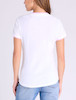 تی‌شرت زنانه سفید یقه هفت با نوار صورتی یو اس پولو اورجینال آمریکا U.S. Polo Assn. Women’s Double Band V-Neck T-Shirt 