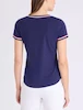 تی‌شرت زنانه یقه هفت با نوار سه‌رنگ امضای یو اس پولو اورجینال آمریکا U.S. Polo Assn. V-Neck Signature Stripe Trim T-Shirt