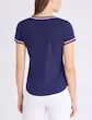 تی‌شرت زنانه یقه هفت با نوار سه‌رنگ امضای یو اس پولو اورجینال آمریکا U.S. Polo Assn. V-Neck Signature Stripe Trim T-Shirt