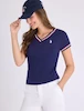 تی‌شرت زنانه یقه هفت با نوار سه‌رنگ امضای یو اس پولو اورجینال آمریکا U.S. Polo Assn. V-Neck Signature Stripe Trim T-Shirt