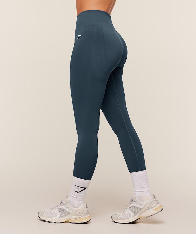 لگ ورزشی زنانه لایت هولد جیم‌ شارک اورجینال از ایتالیا  Gymshark Light Hold Leggings stealth blue 