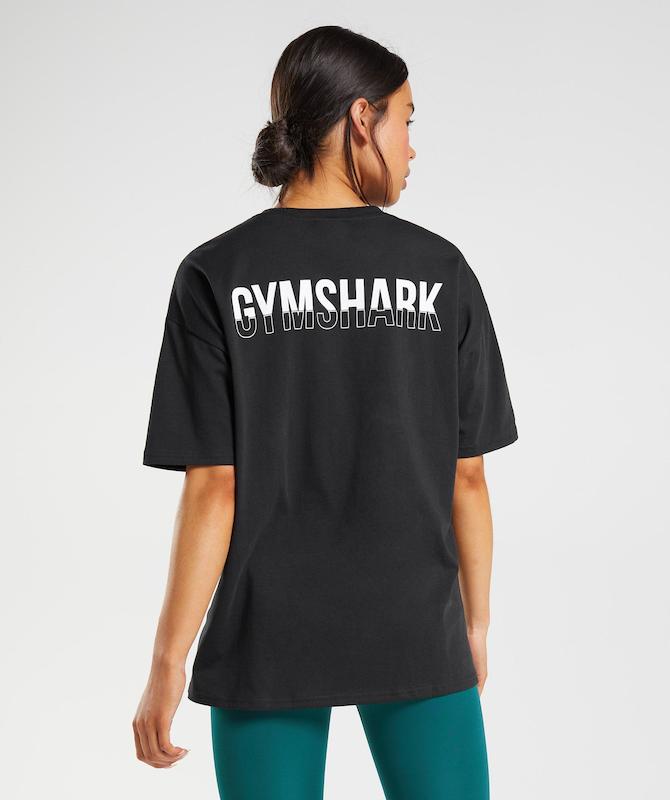 تی‌شرت اورسایز زنانه/یونیسکس جیم‌ شارک اورجینال از انگلیس  Gymshark Fraction Oversized T-Shirt