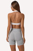 شلوارک ورزشی فاق ‌بلند بو اند تی اورجینال از انگلیس Bo+Tee Define Luxe High-Waist Biker Shorts Fog