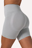 شلوارک ورزشی فاق ‌بلند بو اند تی اورجینال از انگلیس Bo+Tee Define Luxe High-Waist Biker Shorts Fog