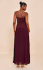 پیراهن ماکسی زنانه دکلته پلیسه‌ای از پرتی لیتل سینگز انگلیس PRETTYLITTLETHING Plum Woven Bandeau Pleated Hem Detail Maxi Dress