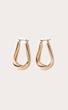 گوشواره حلقه‌ای طلایی با طراحی اورلپ و فرم مدرن PrettyLittleThing از انگلیس