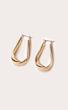 گوشواره حلقه‌ای طلایی با طراحی اورلپ و فرم مدرن PrettyLittleThing از انگلیس