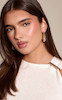 گوشواره حلقه‌ای طلایی با طراحی اورلپ و فرم مدرن PrettyLittleThing از انگلیس