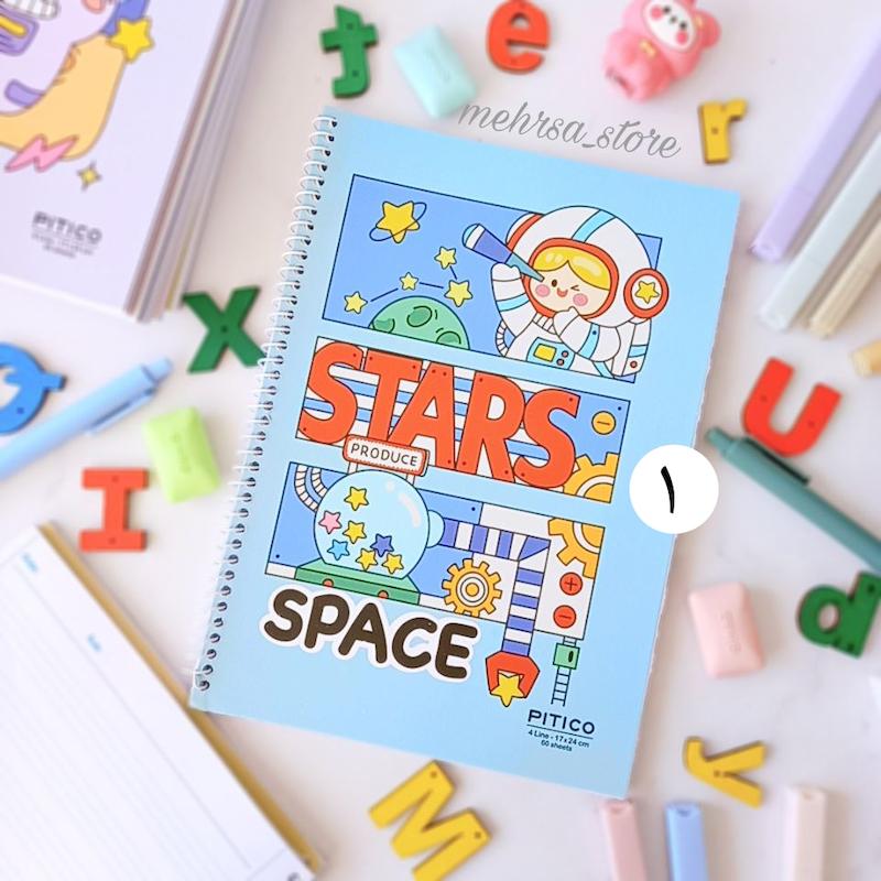 دفتر۶۰ برگ  زبان ۴ خط 