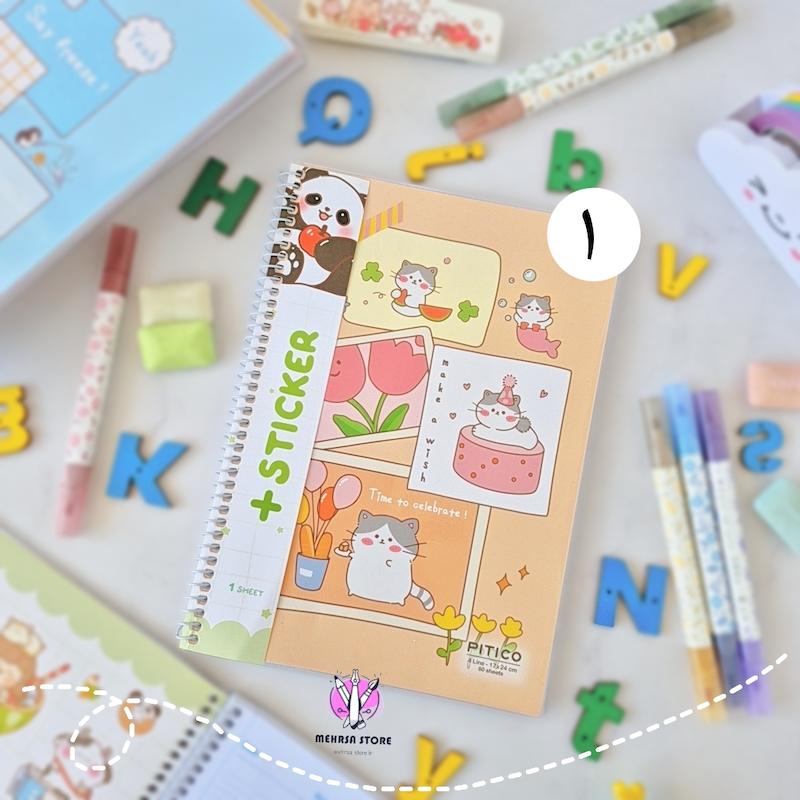 دفتر زبان ۴ خط مجلد 