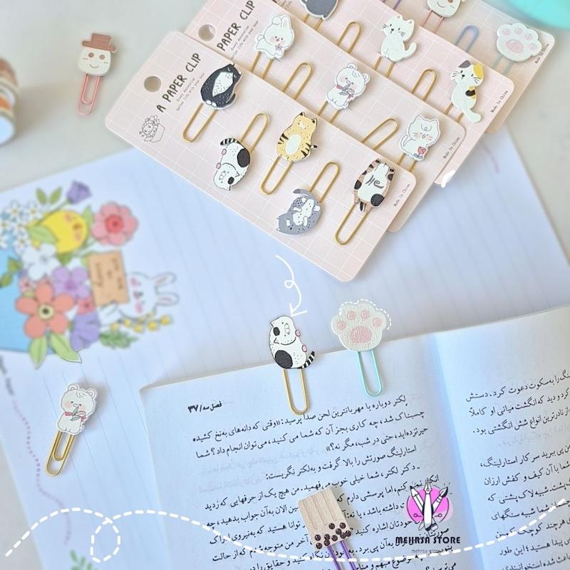 گیره فلزی و بوک مارک 