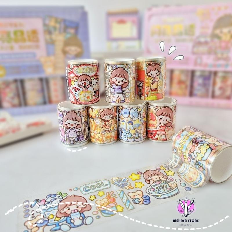 چسب واشی پهن طرح دختر