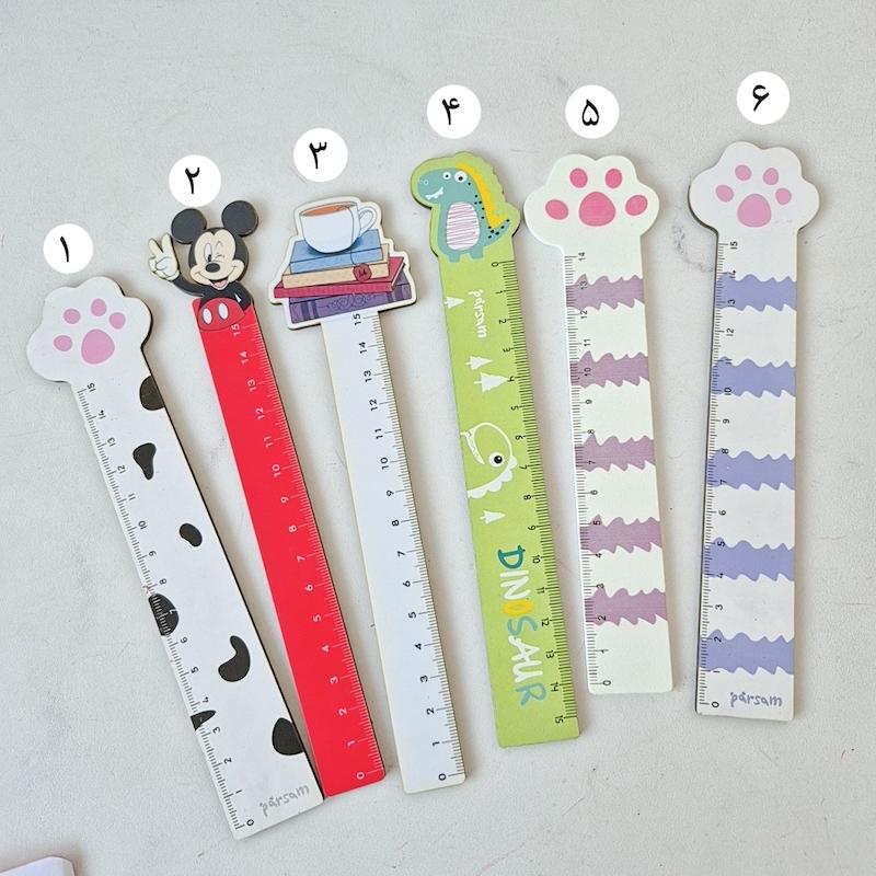 خطکش چوبی طرح های فانتزی