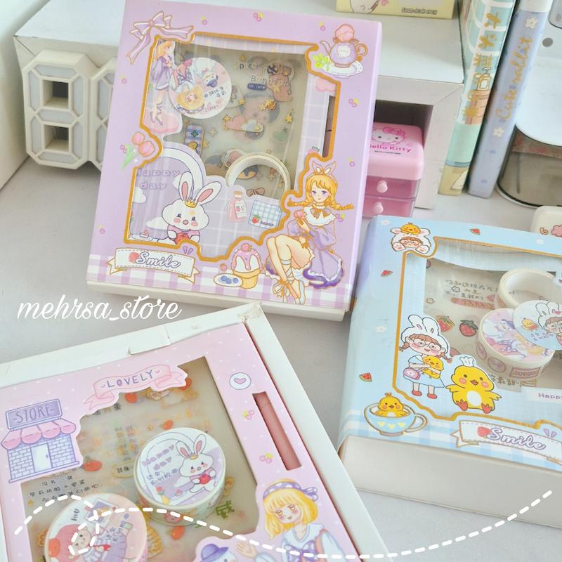 پک استیکر برش خورده و چسب واشی