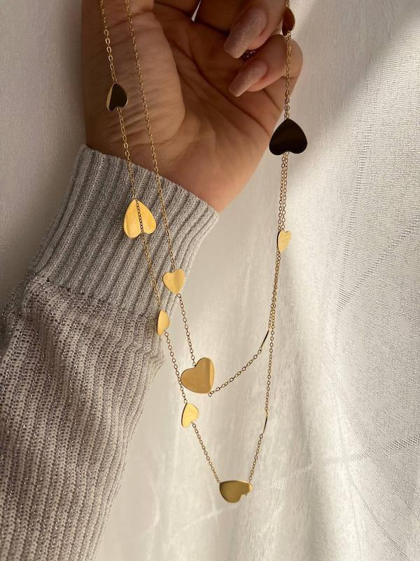 گردنبند رولباسی رومانتویی بازنجیربلند