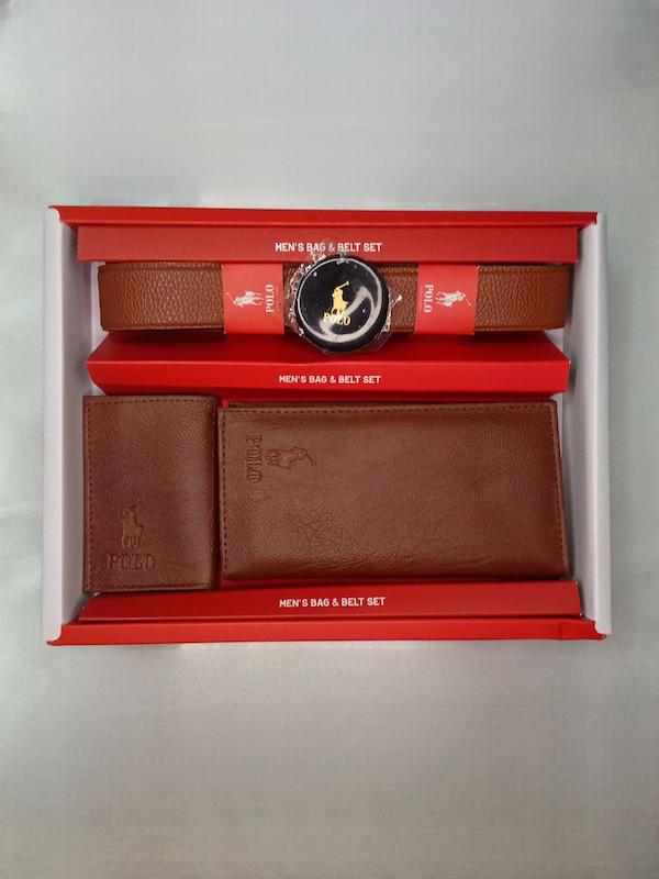 ست سه تکه کیف مردانه چرم مصنوعی