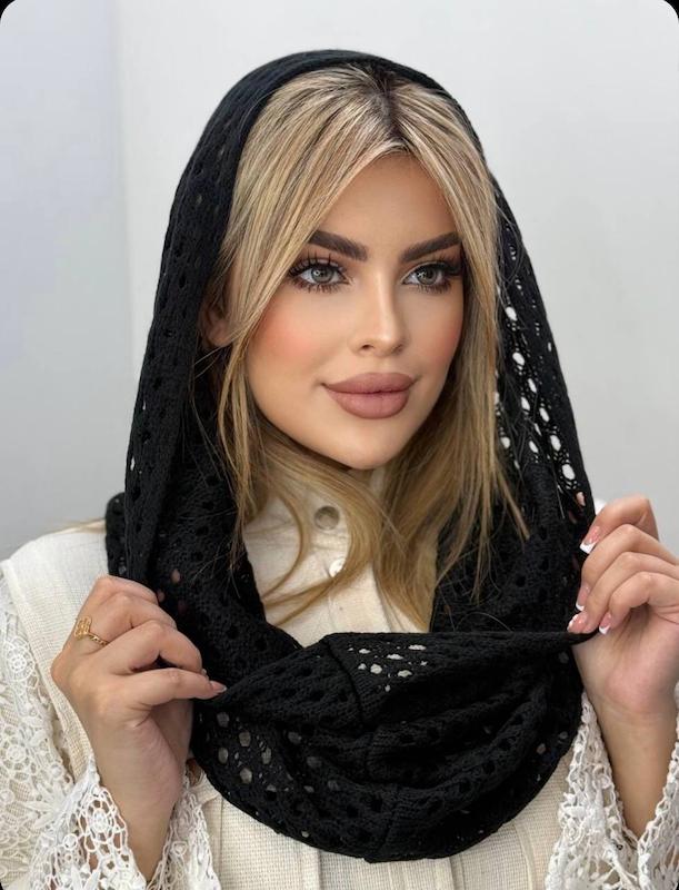 شال رینگی قلاب بافی