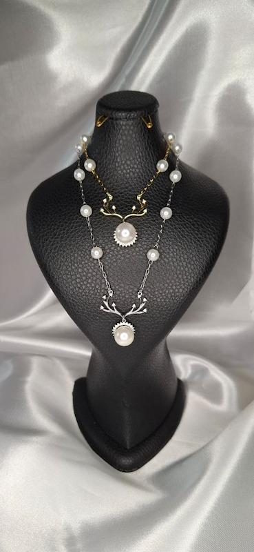 گردنبند مرواریدی استیل 