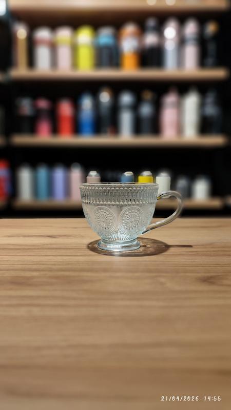 لیوان شیشه ای طرح ترمه 