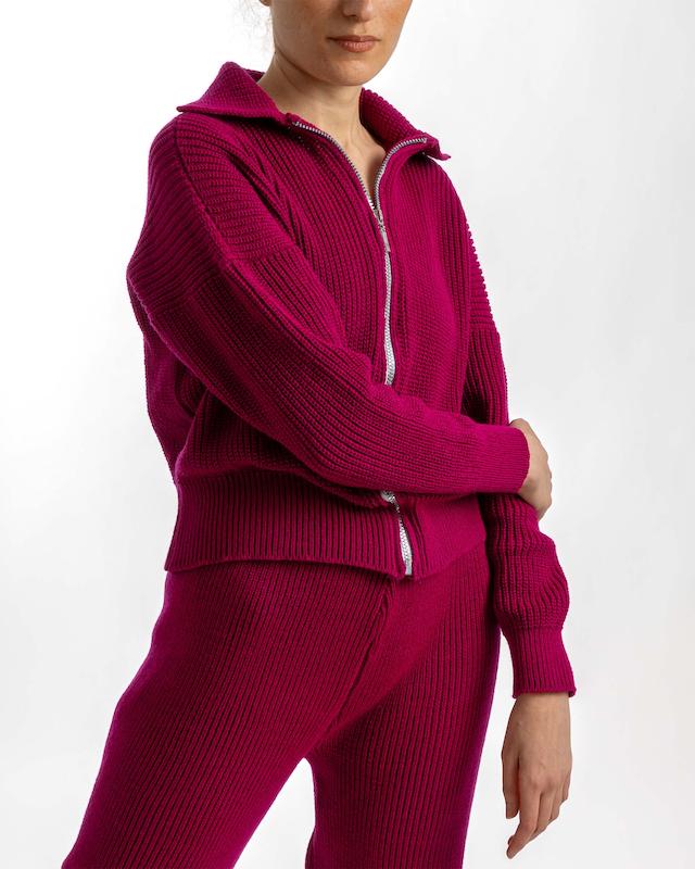 کت کشباف زیپ‌دار