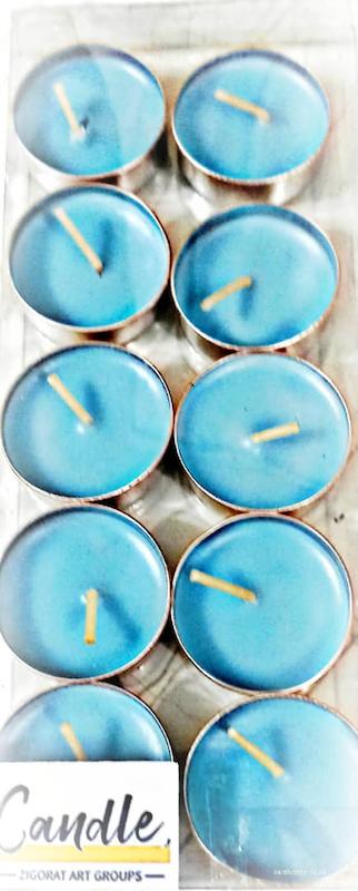 شمع وارمری  آبی پاستیلی