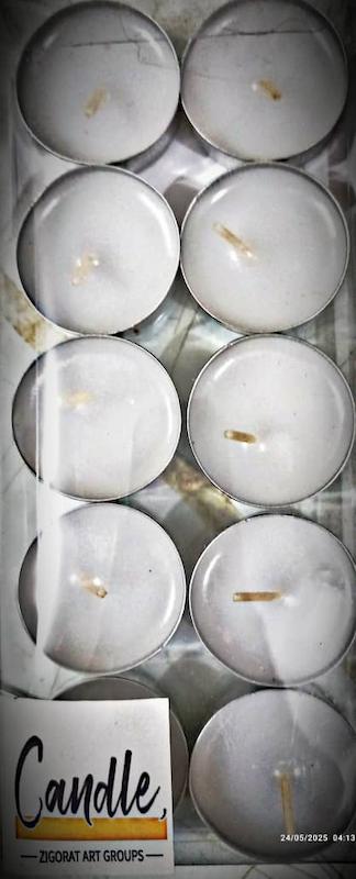 شمع وارمری سفید کریستالی