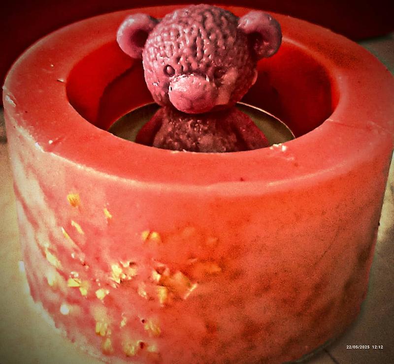 شمع فانوسی پاییزی با خرس تدی