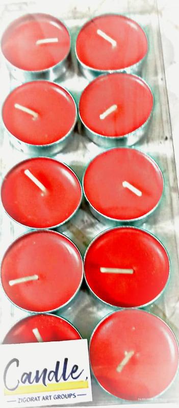 شمع وارمری قرمز پاستیلی