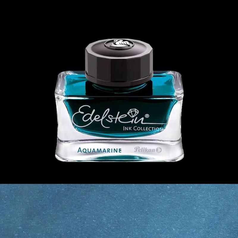 شیشه جوهر خودنویس پلیکان Pelikan Edelstein Aquamarine آبی