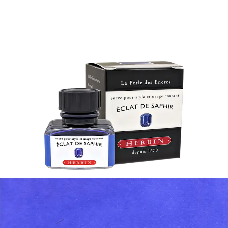شیشه جوهر خودنویس هربین J.Herbin Eclat de Saphir آبی کاربنی