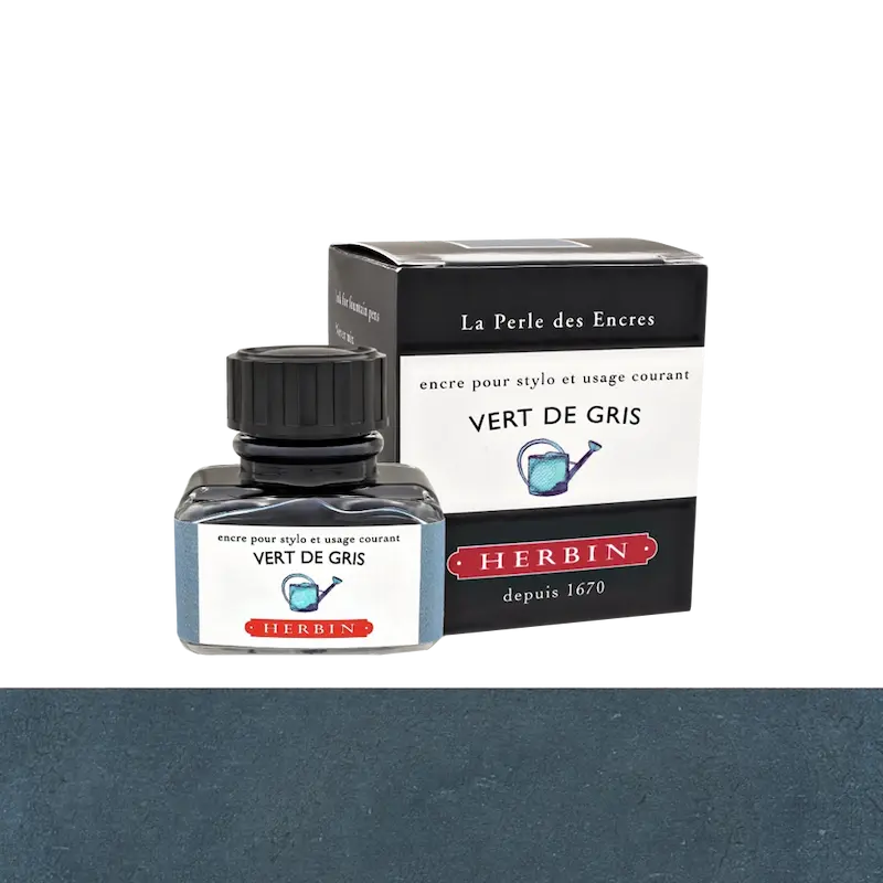 شیشه جوهر خودنویس هربین J.Herbin Vert de Gris سبز کله غازی