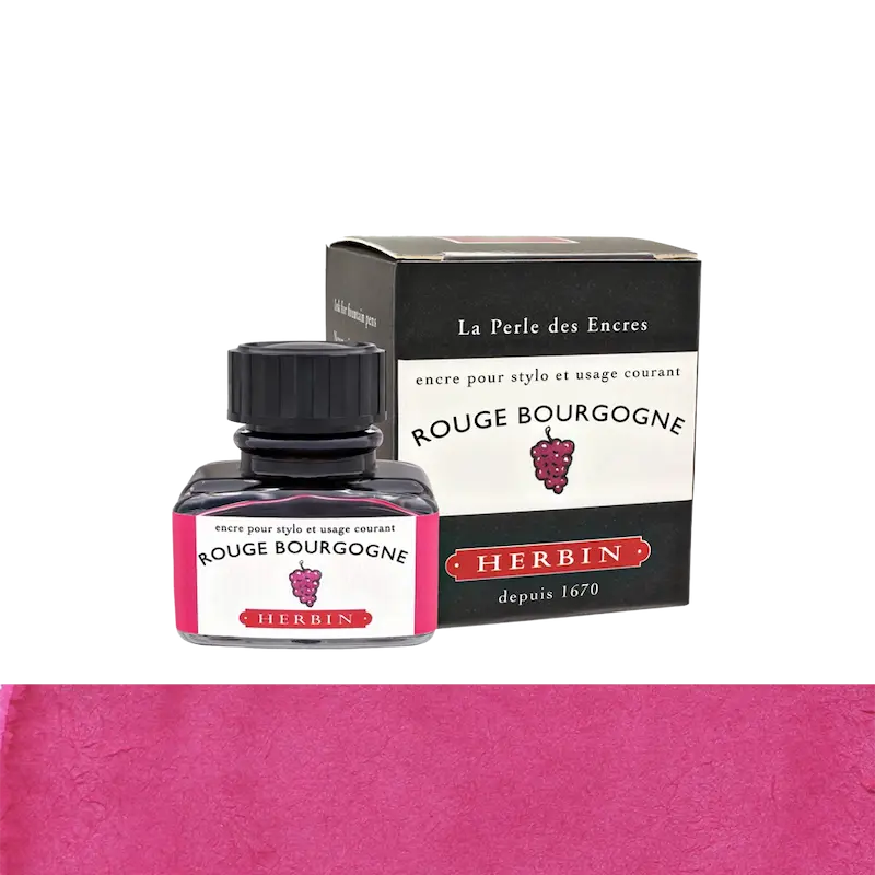 شیشه جوهر خودنویس هربین J.Herbin Rouge Bourgogne  قرمز شرابی