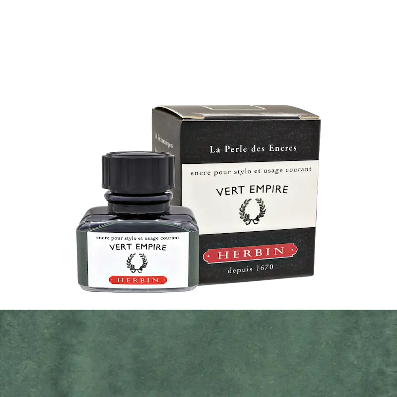 شیشه جوهر خودنویس هربین J.Herbin Vert Empire سبز درباری