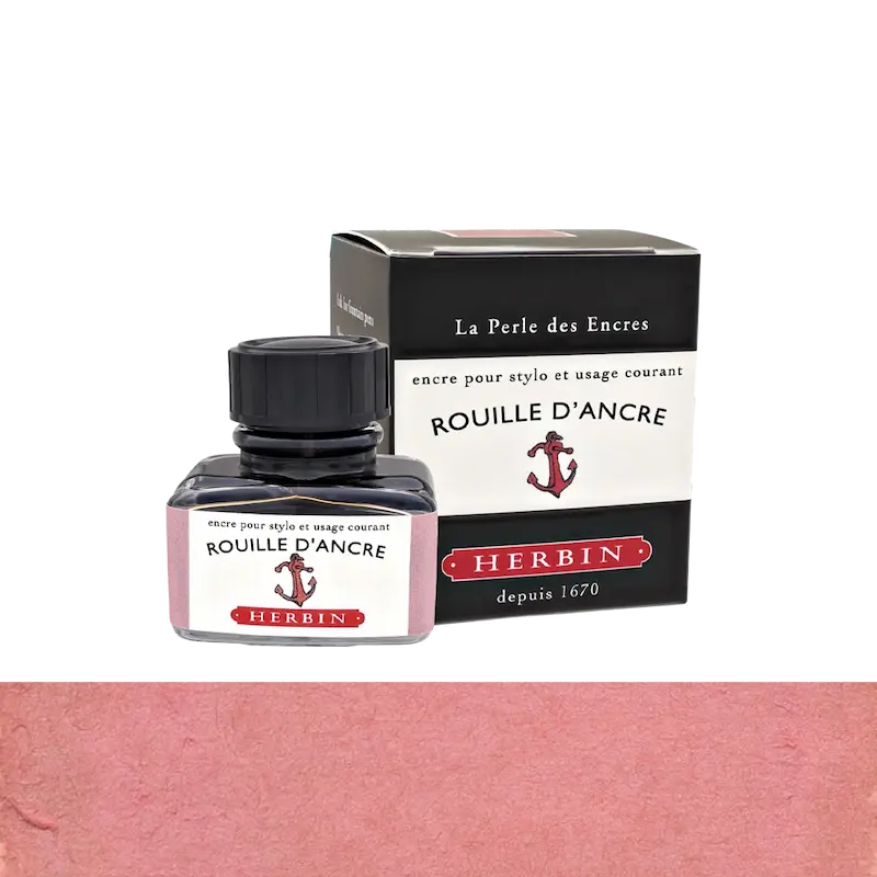 شیشه جوهر خودنویس هربین J.Herbin Rouille D'Ancre گلبهی