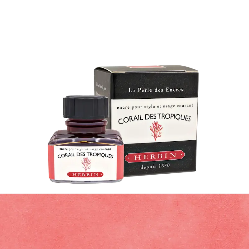 شیشه جوهر خودنویس هربین J.Herbin Corail des Tropiques مرجانی