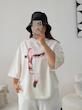 تیشرت باکسی پنبه سوپرنخ زنانه طرح دختر فری سایز 42 تا 50 - کدکالا: 346