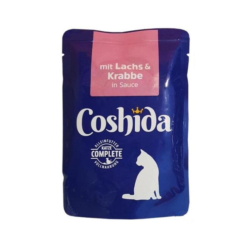 پوچ گربه کوشیدا طعم سالمون و خرچنگ Coshida Pouch lachs & krabbe وزن 100 گرم