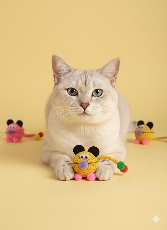 موش کنفی اسباب بازی گربه