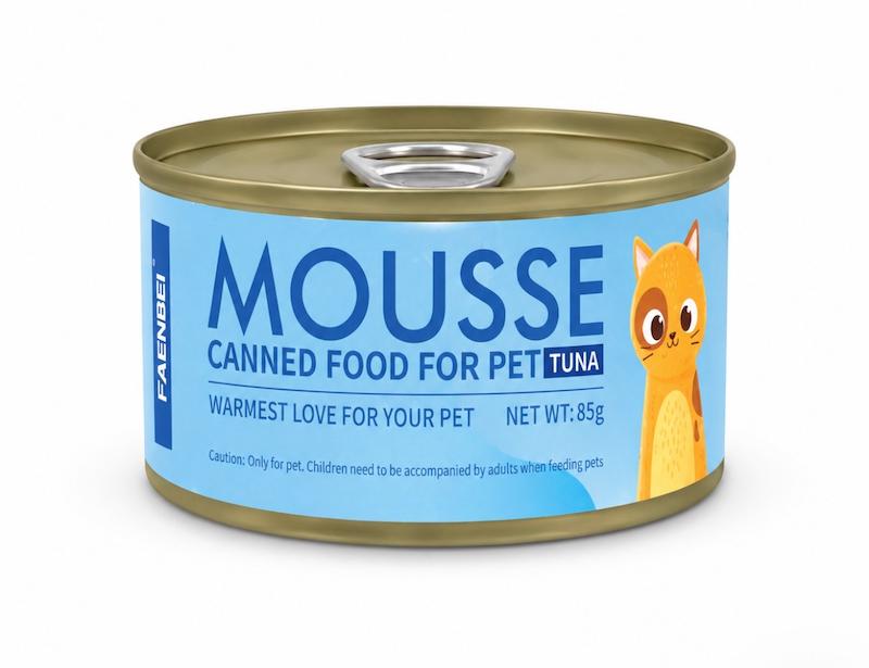 کنسرو گربه فنبی موس mousse FAENBEI تن ماهی ۸۵ گرمی