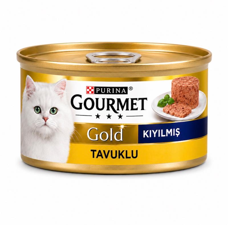 کنسرو گربه گورمت گلد Gourmet Gold با طعم مرغ ۸۵ گرمی
