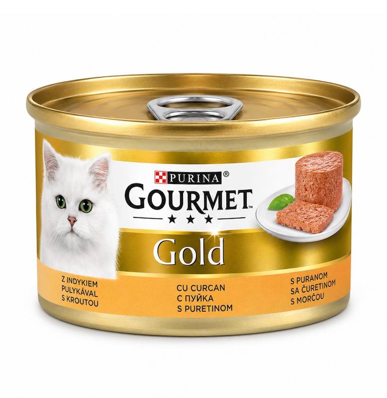 کنسرو گربه Gourmet Gold با طعم بوقلمون و هویج – ۸۵ گرمی