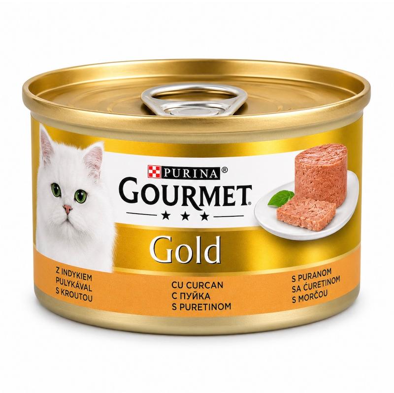 کنسرو گربه Gourmet Gold با طعم بوقلمون – ۸۵ گرمی