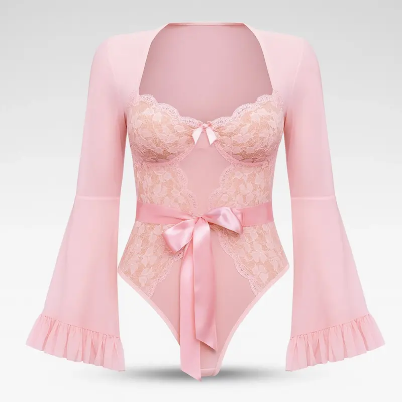 بادی آستین کلوش رنگ سفید