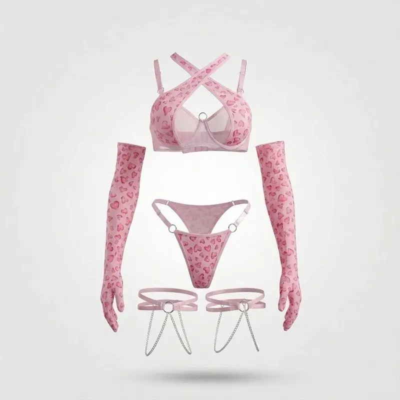 ست فانتزی دستکش دار کد: 108030